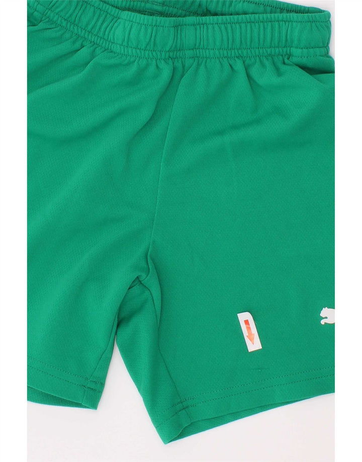 Спортивные шорты Puma для мальчиков 7-8 лет, зеленый полиэстер