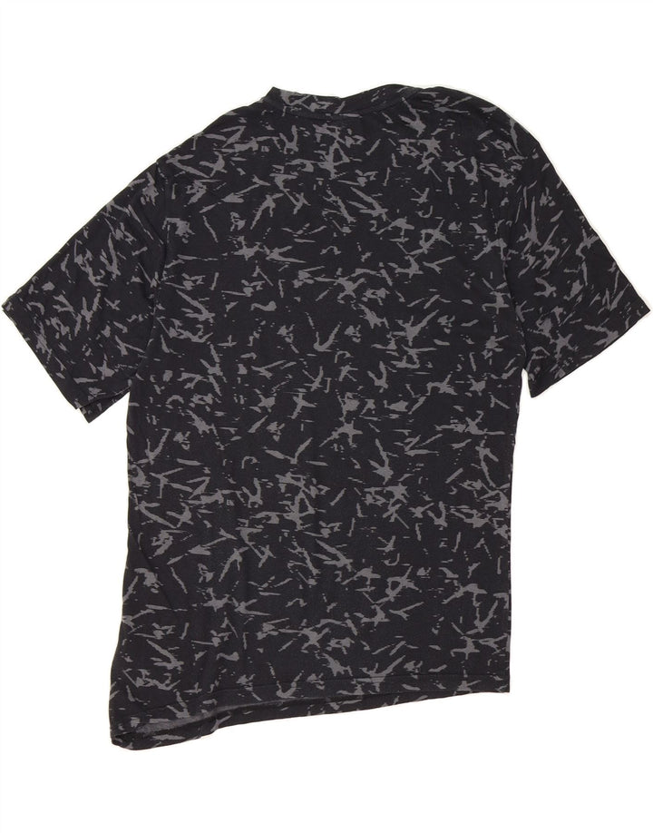 PUMA Womens Abstract Pattern Graphic T-Shirt Top UK 12 Medium  Black Vintage Puma and Second-Hand Puma from Messina Hembry 