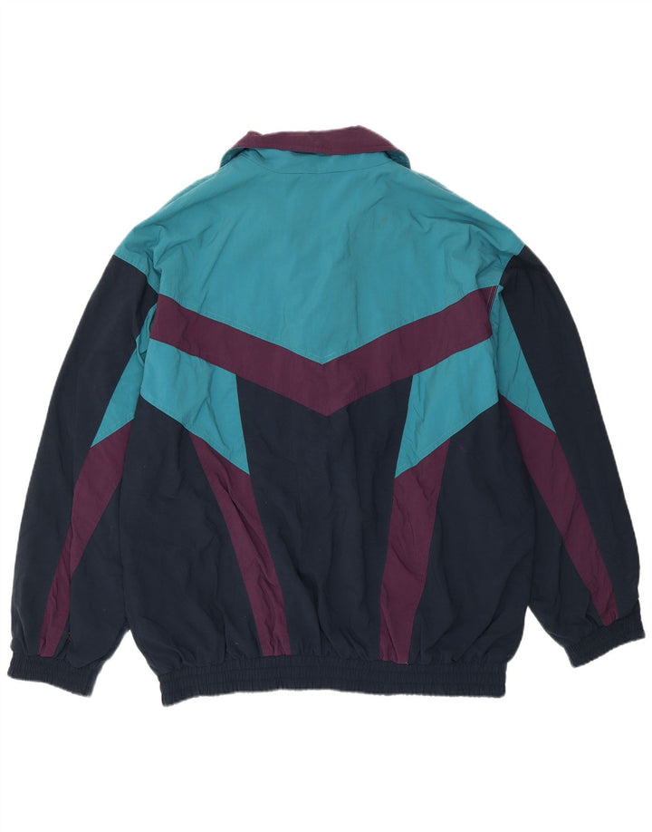 ETIREL Мужской спортивный костюм свободного покроя, верхняя куртка IT 50, средний синий цвет с цветными блоками