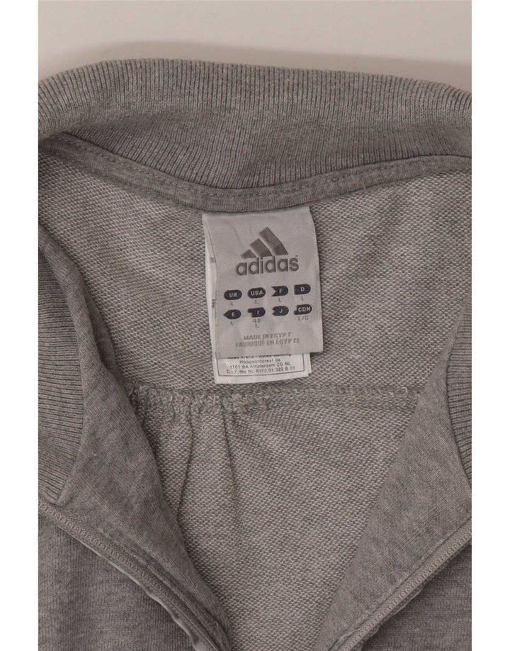 Женский спортивный костюм Adidas Top Jacket UK 16, большой серый хлопок