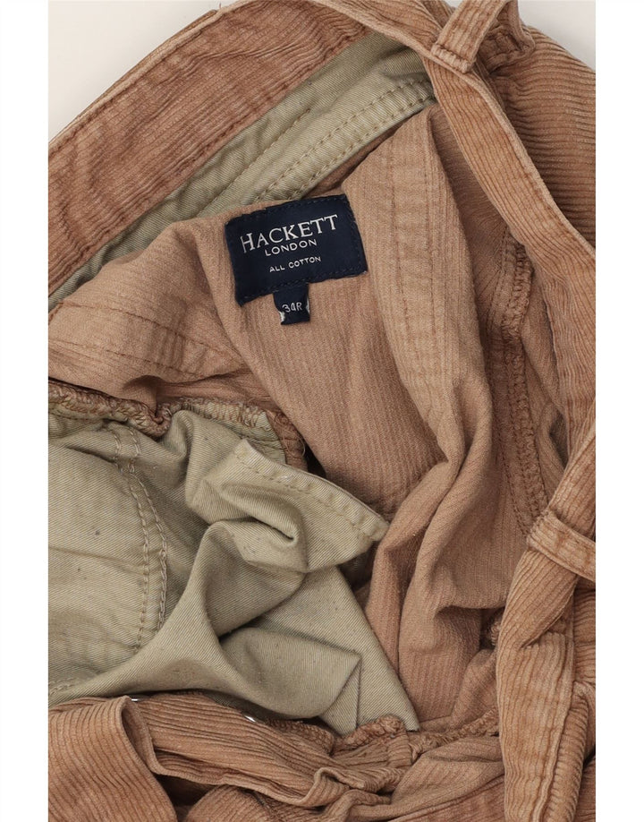 HACKETT Мужские прямые вельветовые брюки W34 L32 Бежевый хлопок