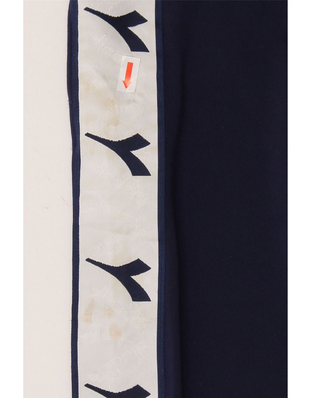 DIADORA Mens Graphic Tracksuit Trousers Medium  Navy Blue Colourblock Vintage Diadora and Second-Hand Diadora from Messina Hembry 