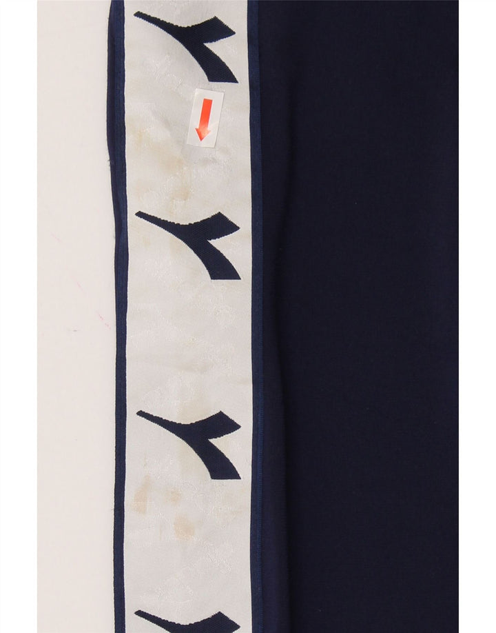 DIADORA Mens Graphic Tracksuit Trousers Medium  Navy Blue Colourblock Vintage Diadora and Second-Hand Diadora from Messina Hembry 