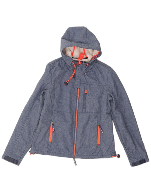 Женская ветровка с капюшоном Superdry The Windtrekker UK 14, средний синий