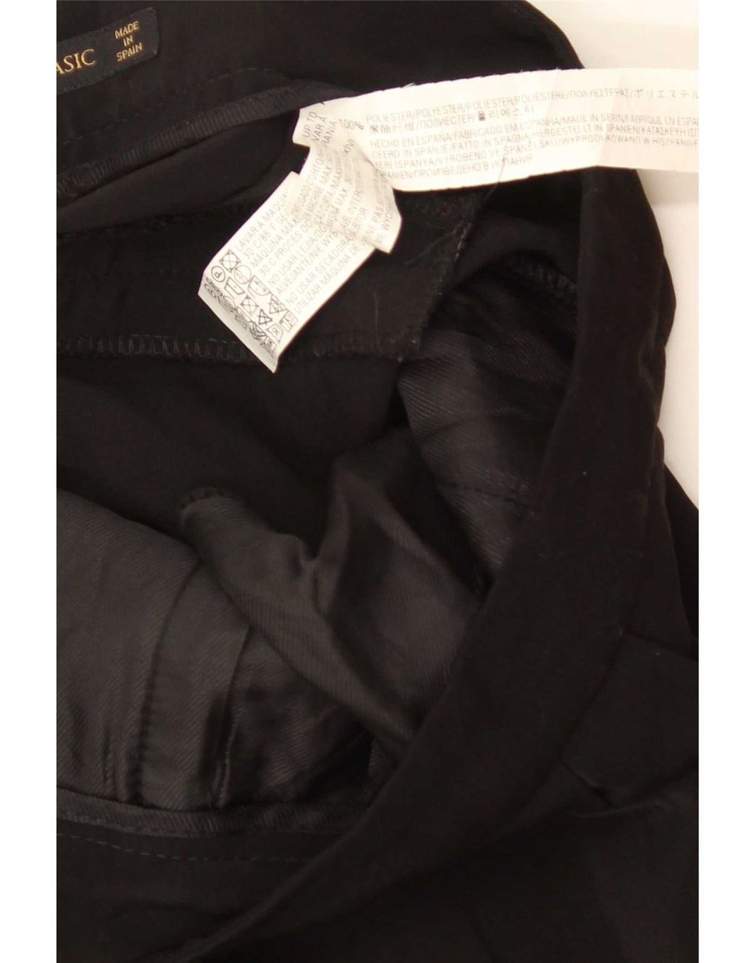 Zara Женские повседневные брюки с ремешком W28 L32, черные, полиэстер