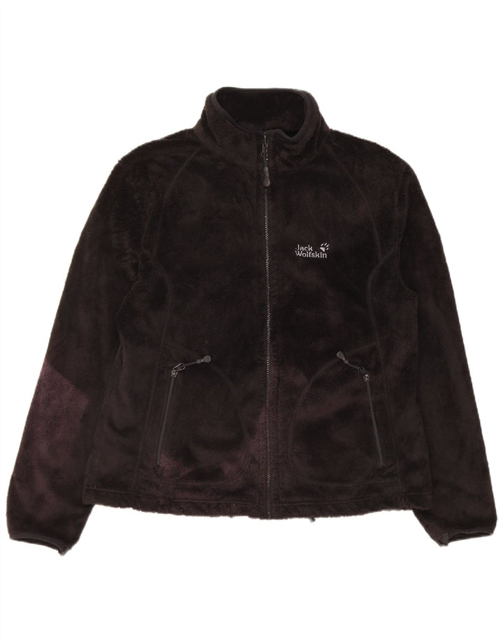 Женская флисовая куртка с подкладкой Jack Wolfskin UK 16, большой черный полиэстер