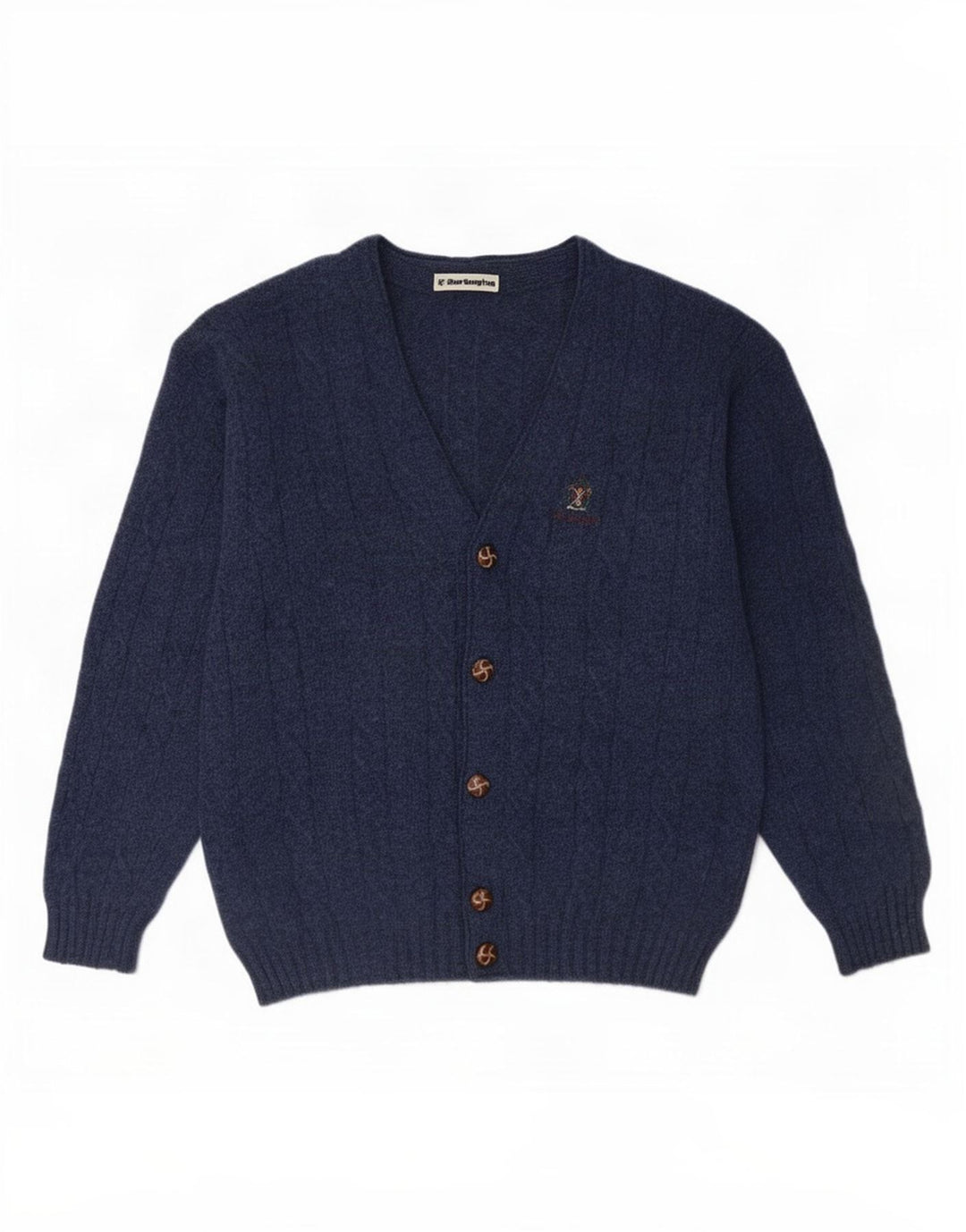 Мужской кардиган Burlington IT 48 Medium Navy Blue Wool