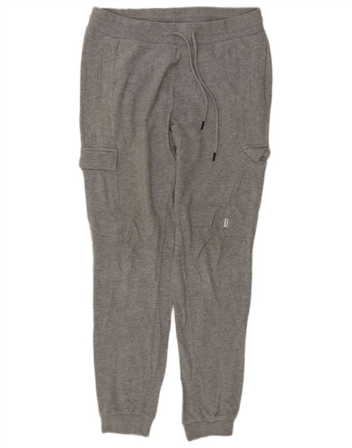 Мужские спортивные брюки-карго JACK & JONES, джоггеры среднего серого цвета, хлопок