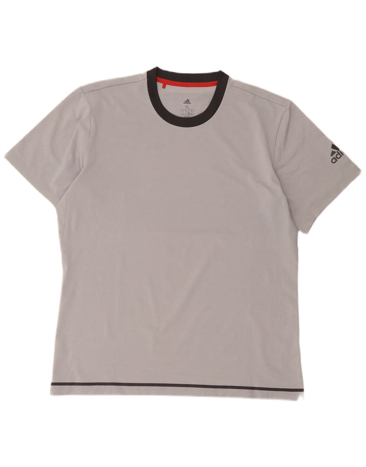 Adidas Мужская футболка с рисунком Top XL Серый полиэстер
