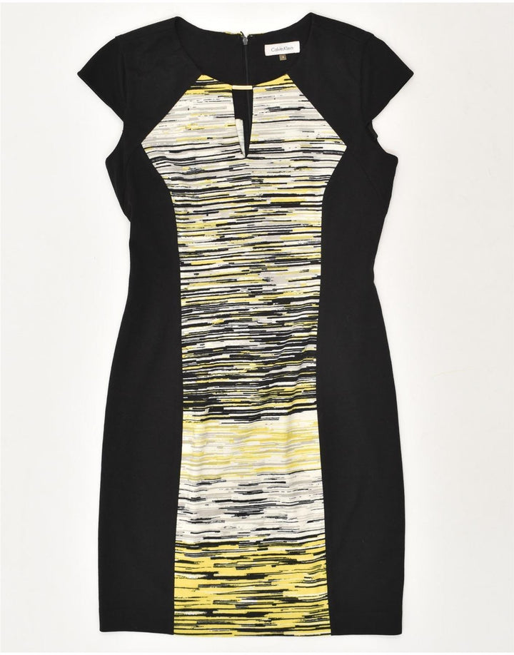 CALVIN KLEIN Womens Sheath Dress US 4 Small Black Polyester | Vintage Calvin Klein | Thrift | Second-Hand Calvin Klein | Used Clothing | Messina Hembry 