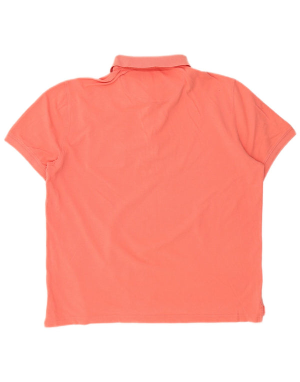 Мужская рубашка-поло приталенного кроя MASSIMO DUTTI XL оранжевая