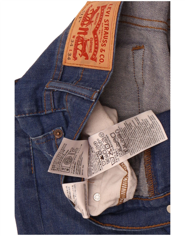 Мужские джинсы Levi's 511 Slim 34 L34 Синий хлопок