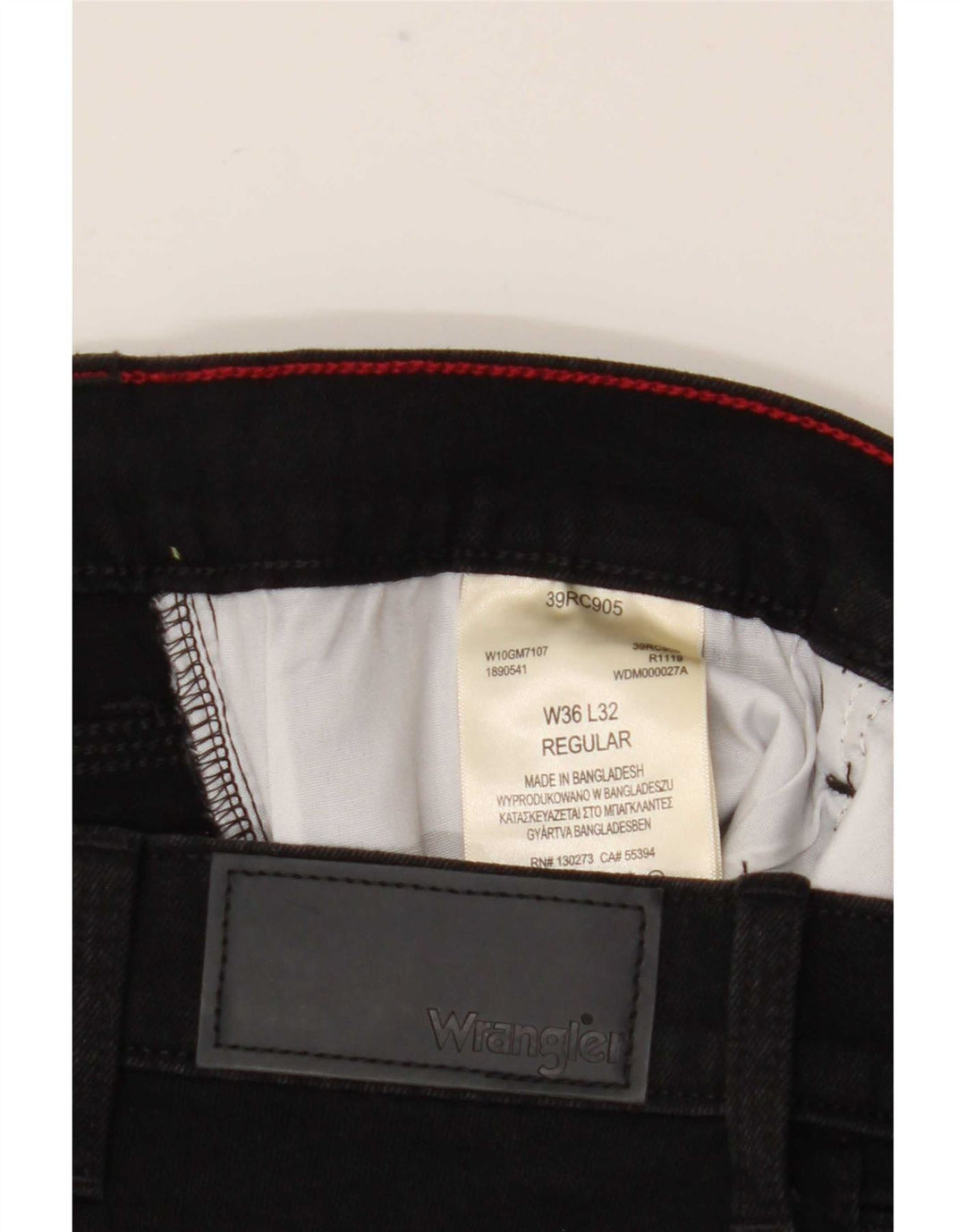Женские прямые джинсы Wrangler W36 L32 черного цвета, хлопок