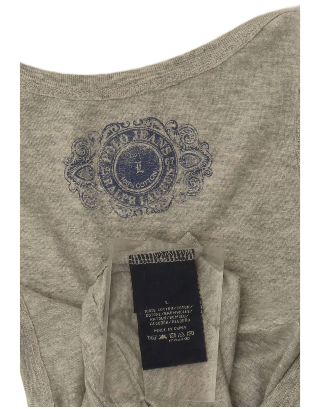 Женский жилет с рисунком POLO RALPH LAUREN, Великобритания 14, большой размер, серый хлопок