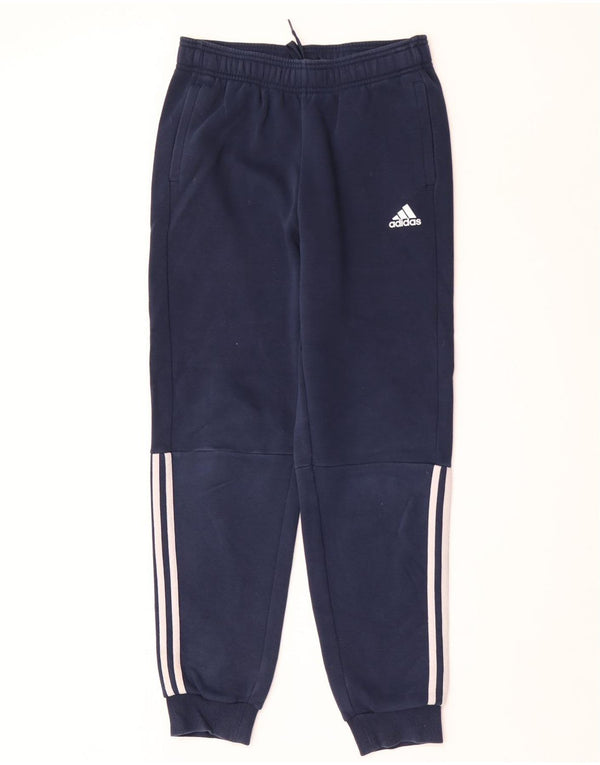 Спортивный костюм Adidas для мальчиков, брюки для бега, 13–14 лет, темно-синий, хлопок
