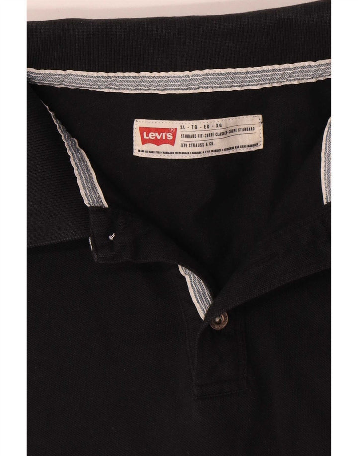 Мужская рубашка-поло Levi's XL, черный хлопок