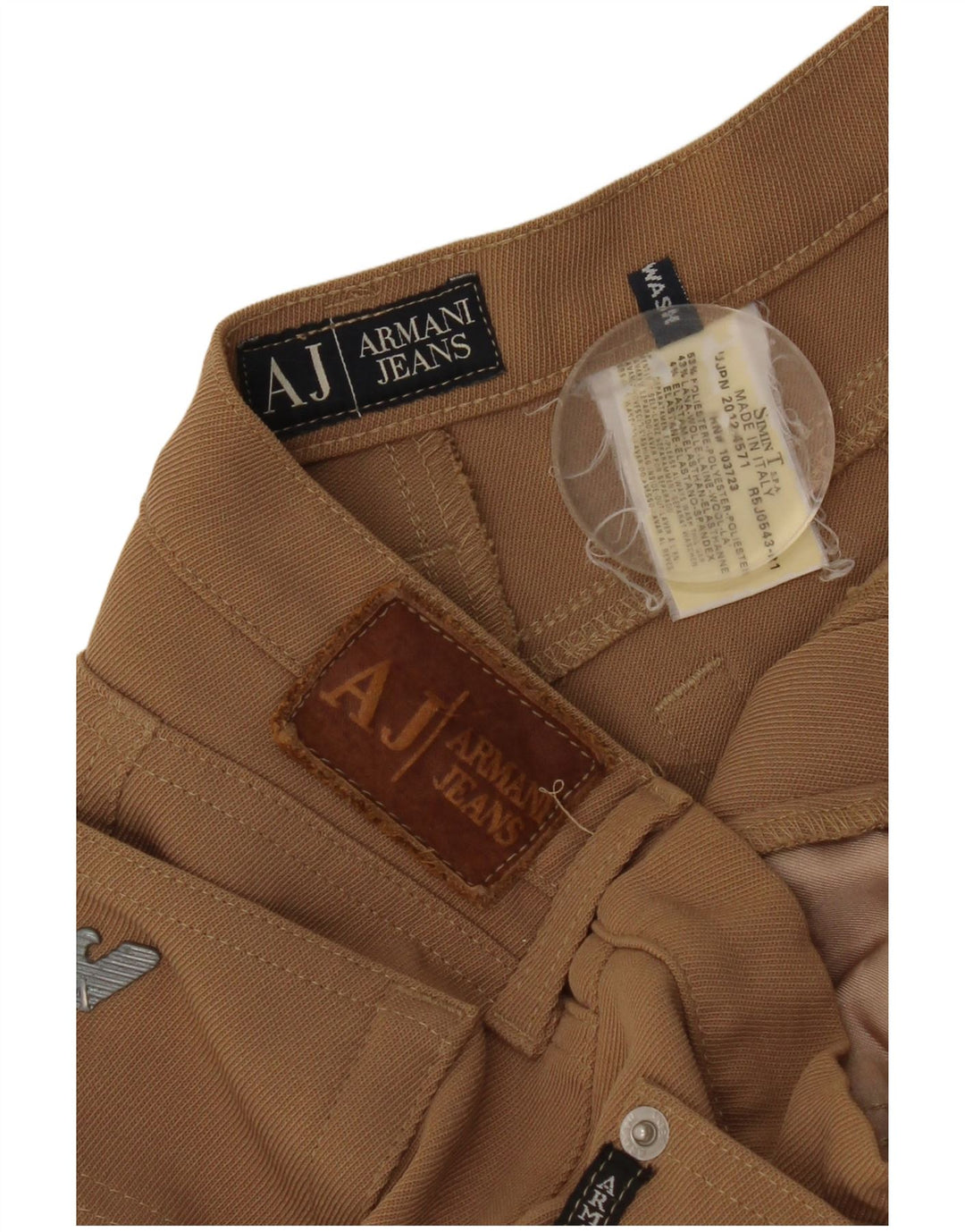 Женские узкие повседневные брюки Armani W30 L34 коричневые из полиэстера