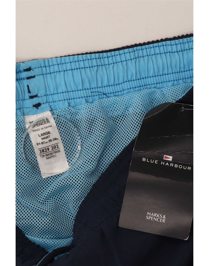 Мужские шорты для плавания Marks & Spencer Blue Harbour, большие, темно-синие