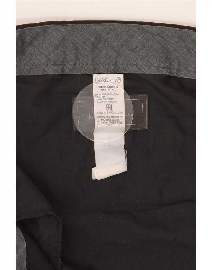 Мужские прямые костюмные брюки Marks & Spencer W40 L29, черный полиэстер