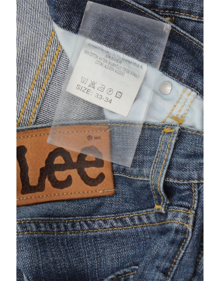 Мужские прямые джинсы Lee Denver W33 L29, синий хлопок