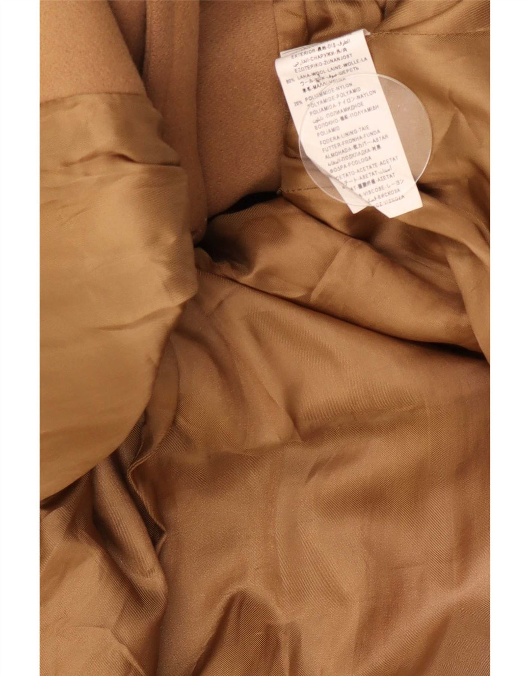 Benetton Женское двубортное пальто IT 44 Medium Beige Wool