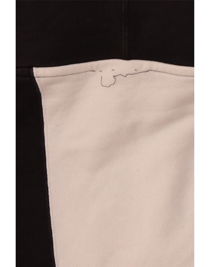 Мужской джемпер с капюшоном ADIDAS, большой черный, хлопок с цветными блоками