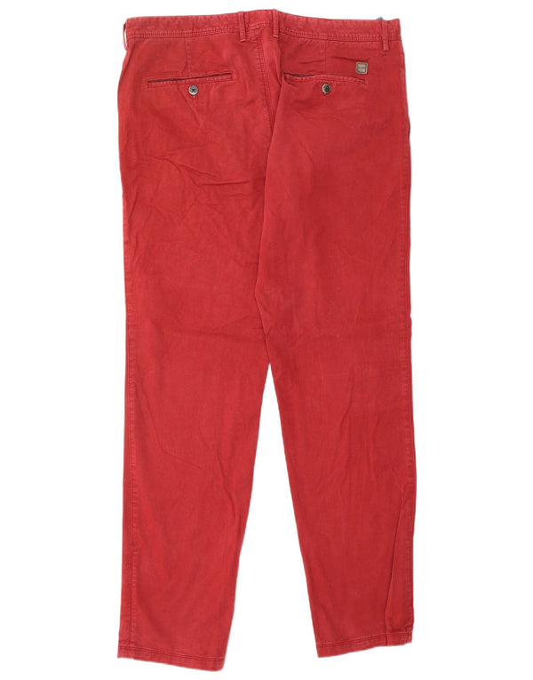 HUGO BOSS Mens Regular Fit Straight Chino Trousers IT 50 Large W36 L32 Red