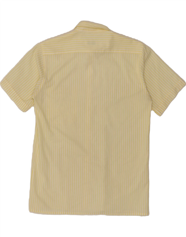 NORTONS Mens Short Sleeve Shirt Medium Yellow Striped Cotton Vintage Nortons and Second-Hand Nortons from Messina Hembry 