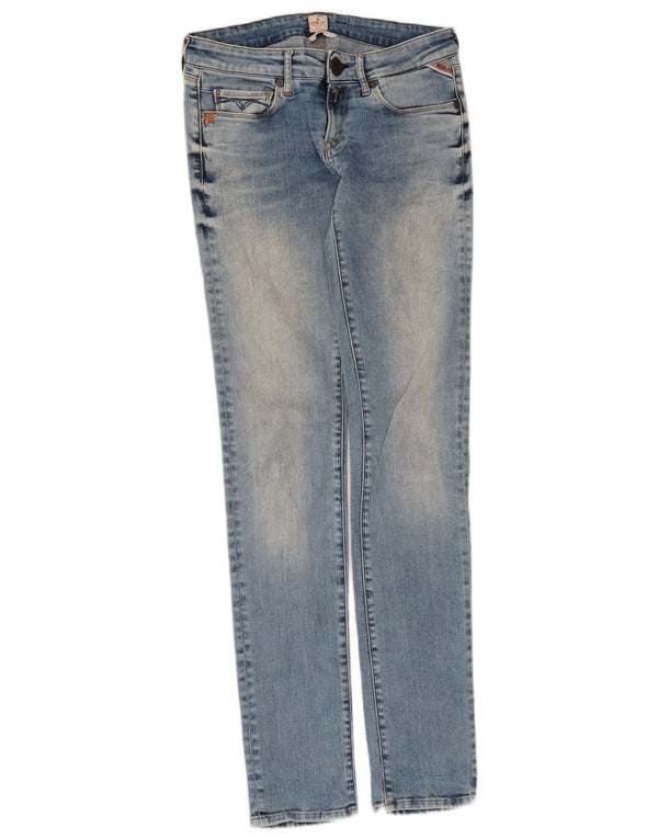 Женские джинсы скинни Replay розового цвета W27 L34, синие, хлопок