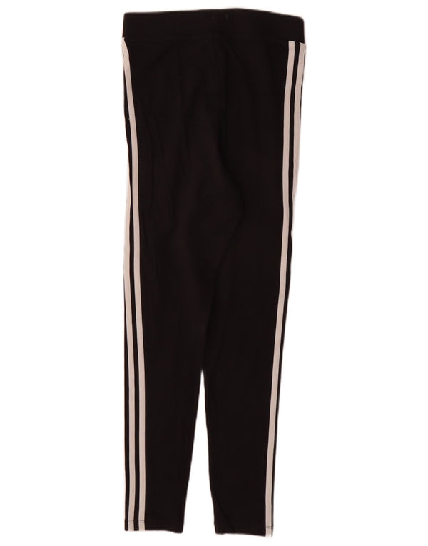Женские леггинсы Adidas UK 10, маленькие черные хлопковые