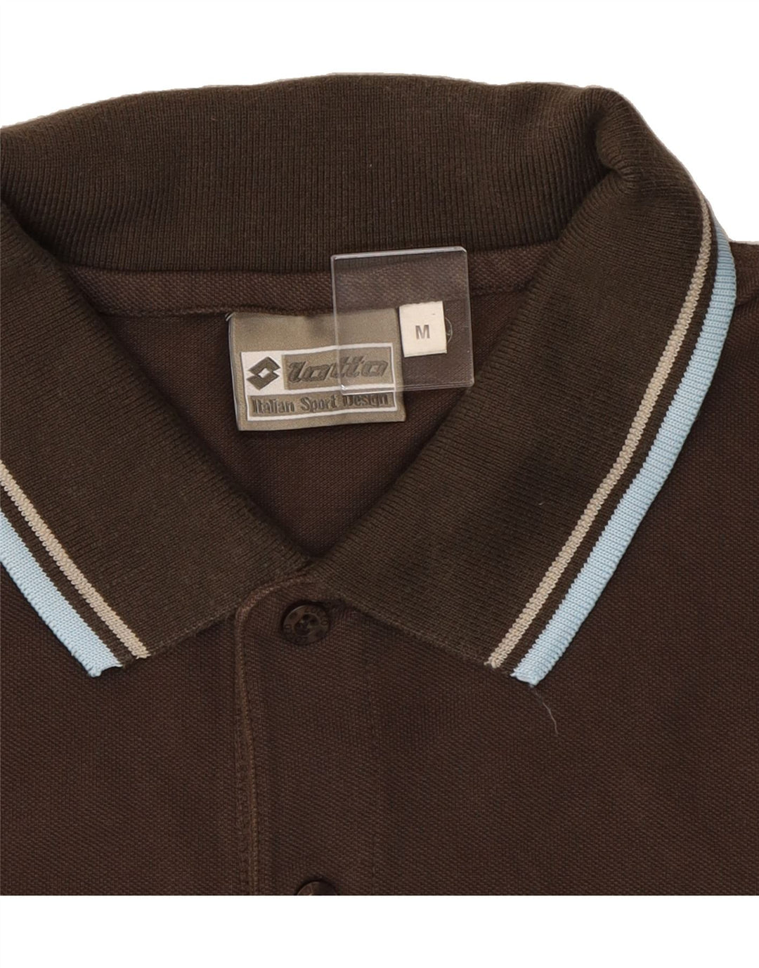 LOTTO Mens Polo Shirt Medium Brown Vintage Lotto and Second-Hand Lotto from Messina Hembry 