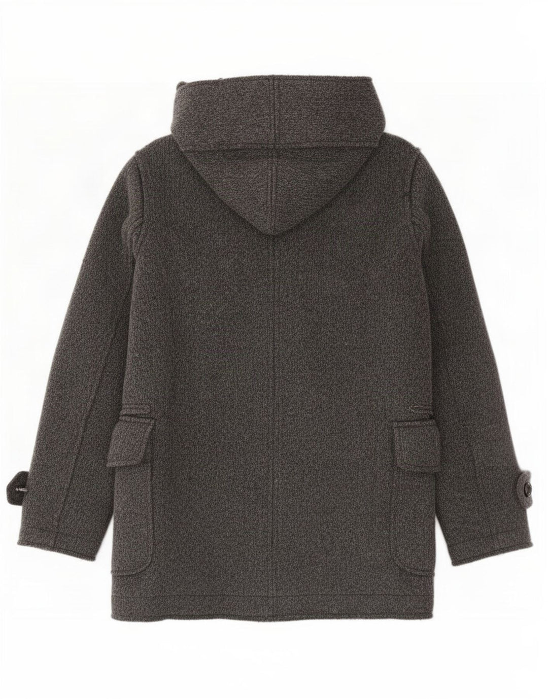 Мужская двубортная ветровка с капюшоном Zara UK 38, средний серый цвет шерсти