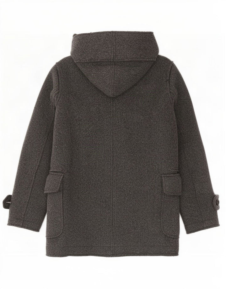 Мужская двубортная ветровка с капюшоном Zara UK 38, средний серый цвет шерсти