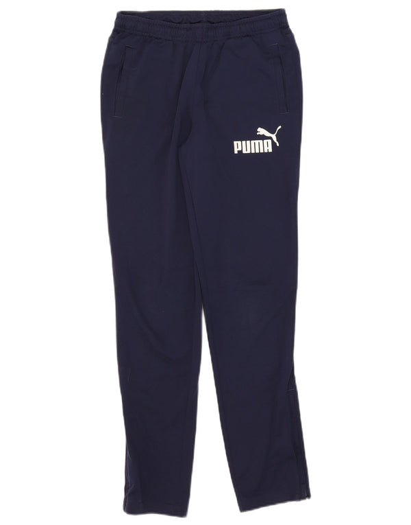 Спортивные брюки с графическим рисунком Puma для мальчиков 11–12 лет, темно-синий, полиэстер