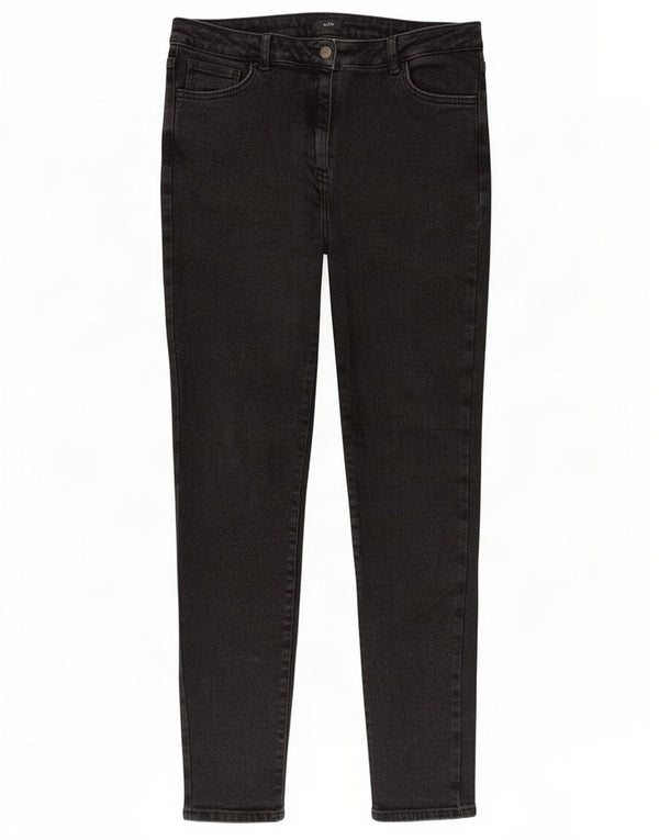 Женские джинсы скинни M&Co UK 16, большие W32 L28, черный хлопок