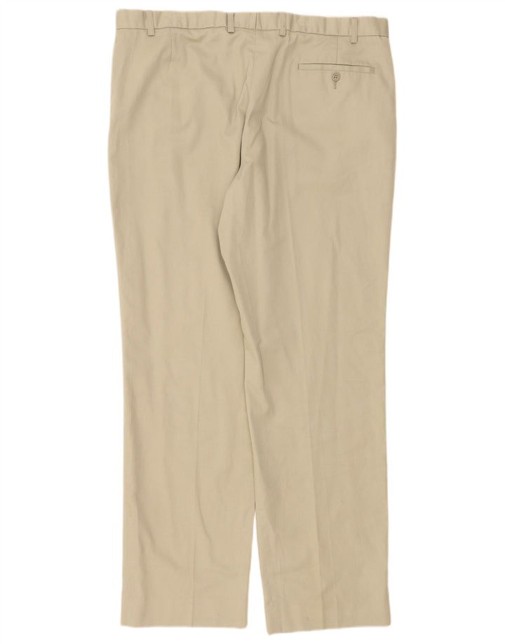 Мужские прямые костюмные брюки Marks & Spencer Blue Harbour W40 L33 бежевые