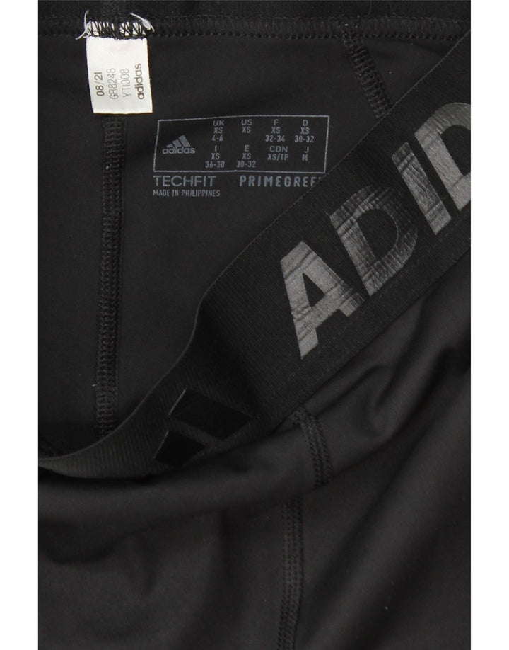 Женские леггинсы с рисунком ADIDAS UK 4/6 XS, черный полиэстер