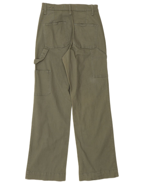 HOLLISTER Womens High Waist Cargo Trousers US 5 Small W27 L30 Khaki
