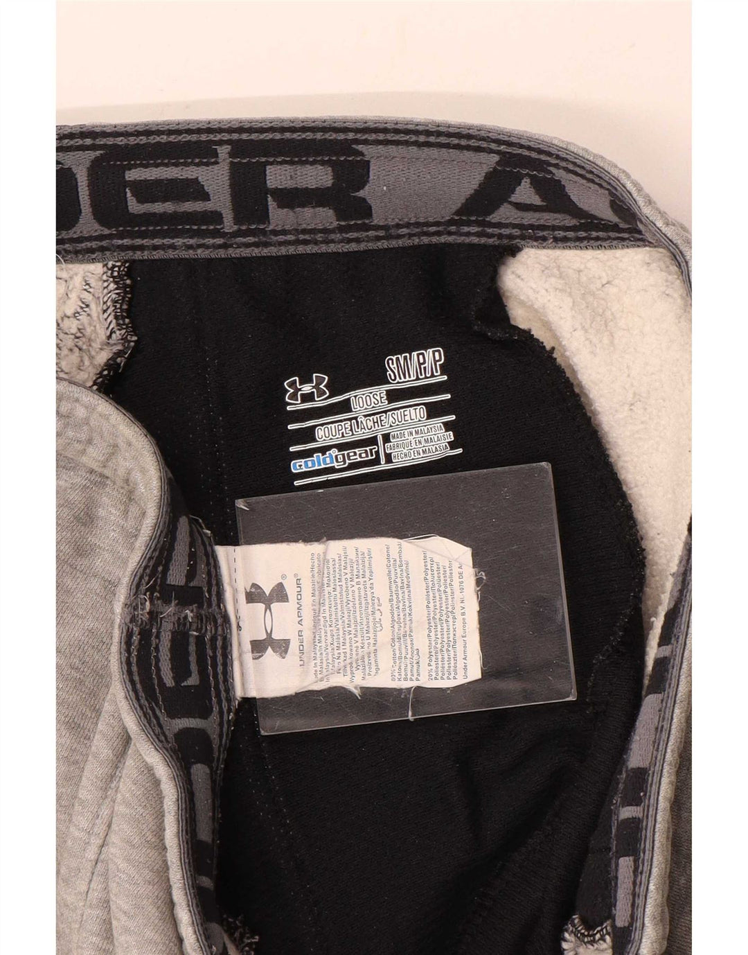 Мужские спортивные брюки Under Armour Cold Gear, маленькие серые с цветными блоками