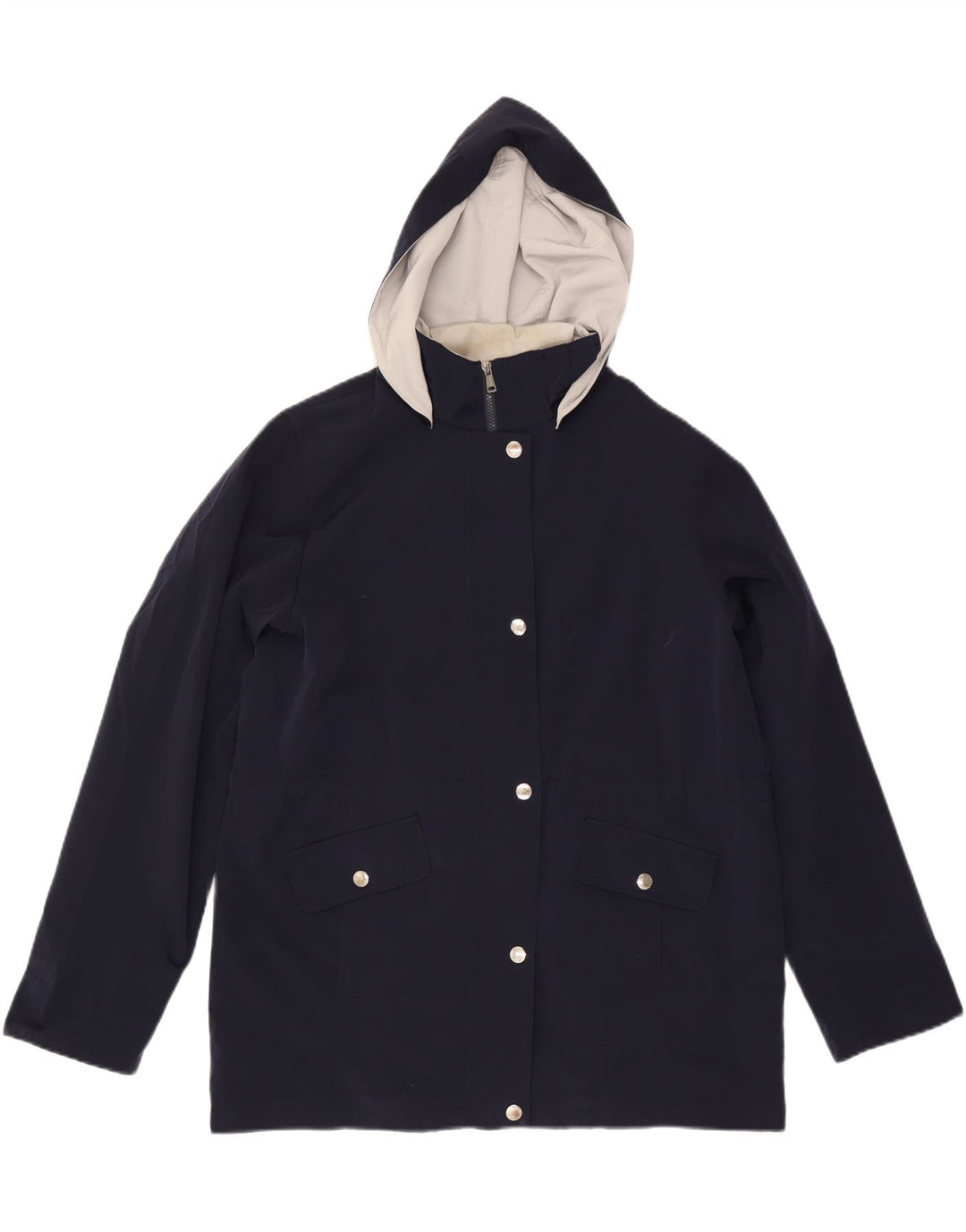 Женская ветровка оверсайз с капюшоном NAUTICA UK 16, большая темно-синяя