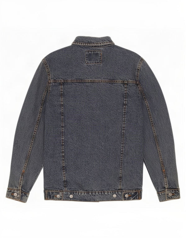 Мужская джинсовая куртка Zara UK 36, маленькая синяя, хлопок