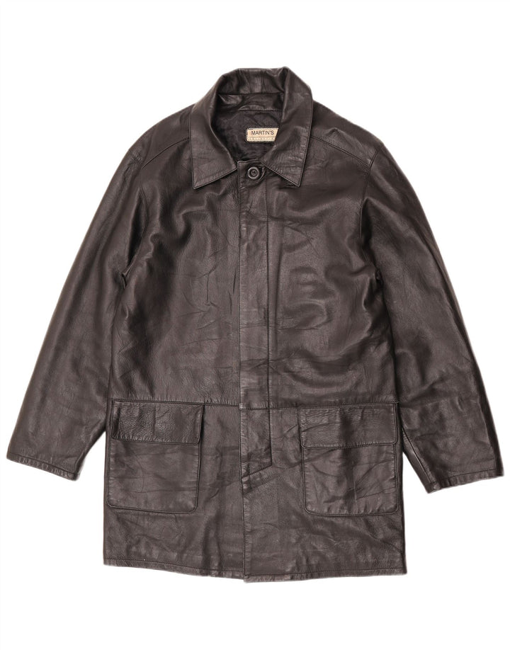 Мужское кожаное пальто Martin's IT 48 Medium Black Leather