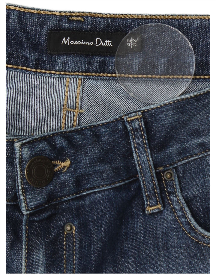 Женские прямые джинсы Massimo Dutti EU 42, большие W32 L34, темно-синие