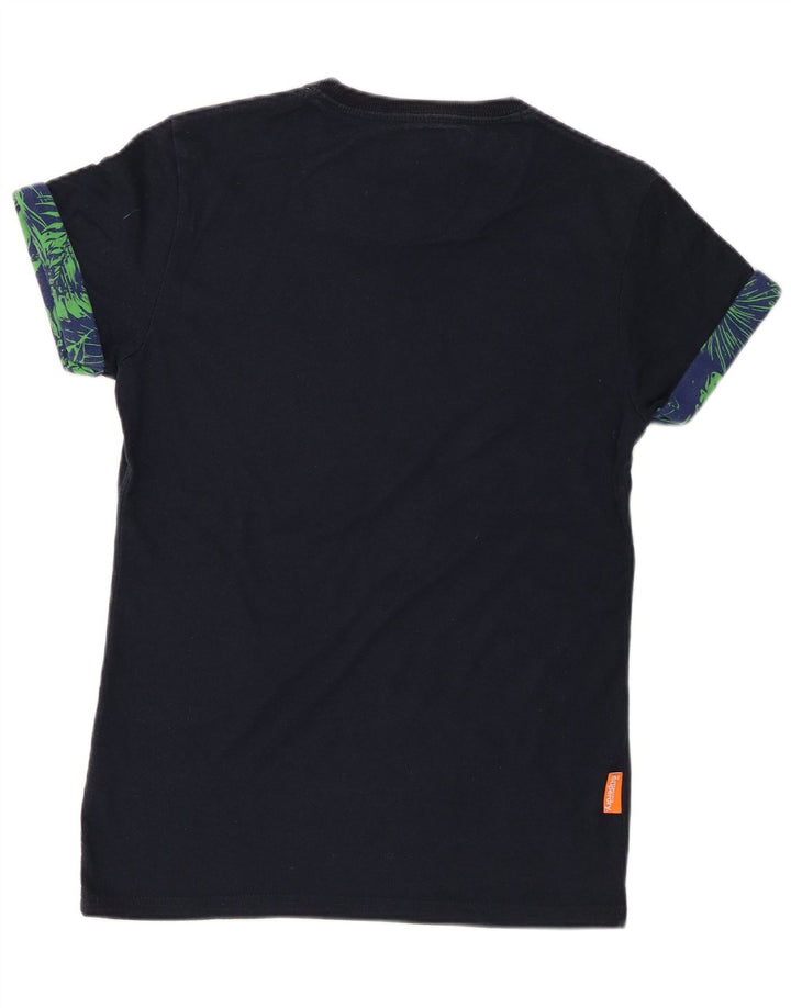 Мужская футболка Superdry, маленькая, темно-синяя, хлопковая
