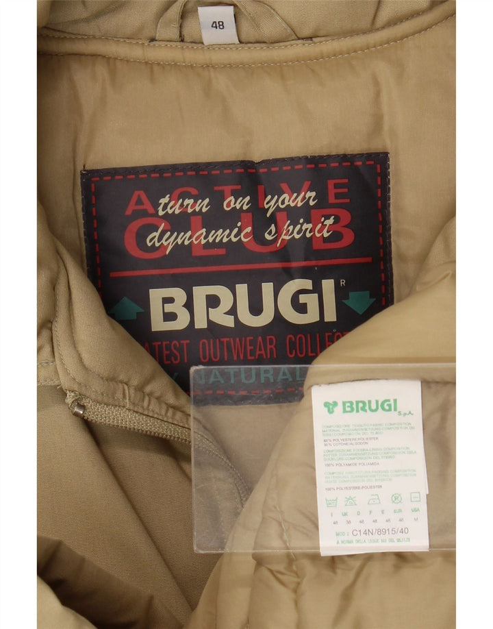 Мужское стеганое пальто Brugi IT 48 Medium Beige Polyester