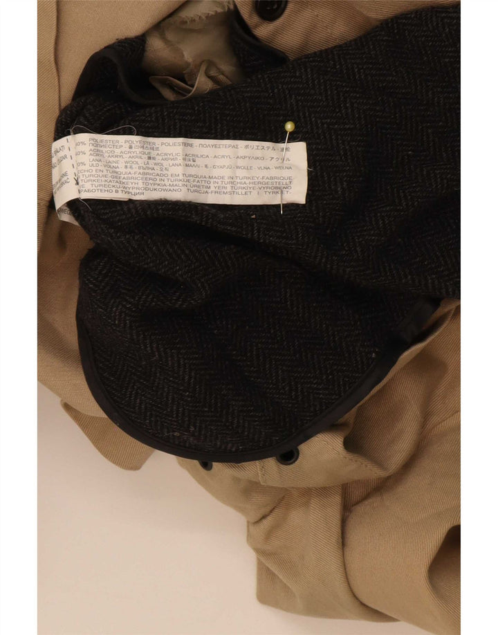 Мужской тренч Zara UK 36, маленький, бежевый, полиэстер
