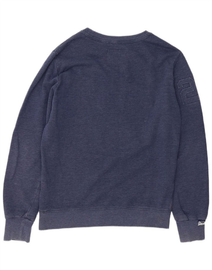 Мужской свитшот с рисунком Superdry XL, синий в крапинку, хлопок