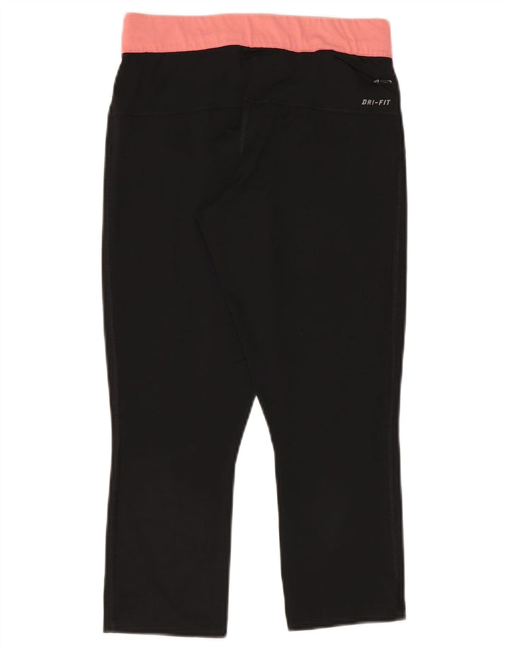 Женские леггинсы-капри Nike Dri Fit UK 10, маленькие черные из полиэстера