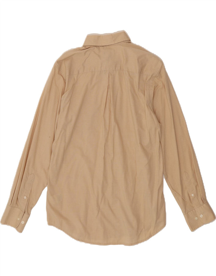 DOCKERS Mens Shirt Size 15 1/2 Medium Beige Check Cotton Vintage Dockers and Second-Hand Dockers from Messina Hembry 