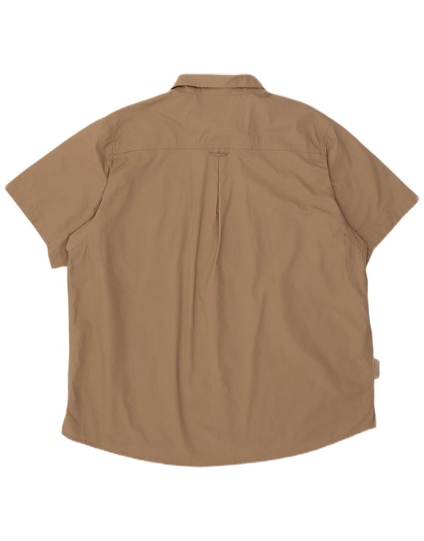 Мужская рубашка с коротким рукавом Mountain Warehouse 2XL, бежевый полиэстер